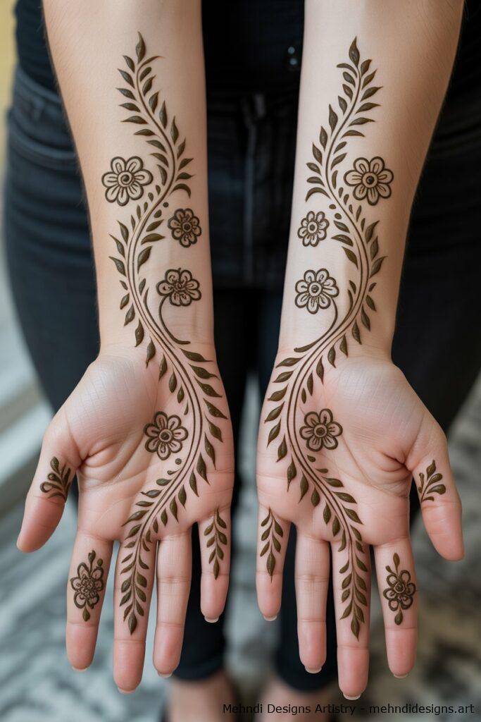 Traditional Bel Mehndi 3