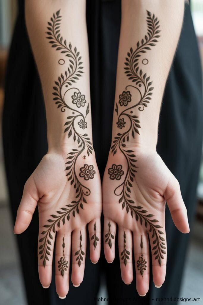 Traditional Bel Mehndi 4