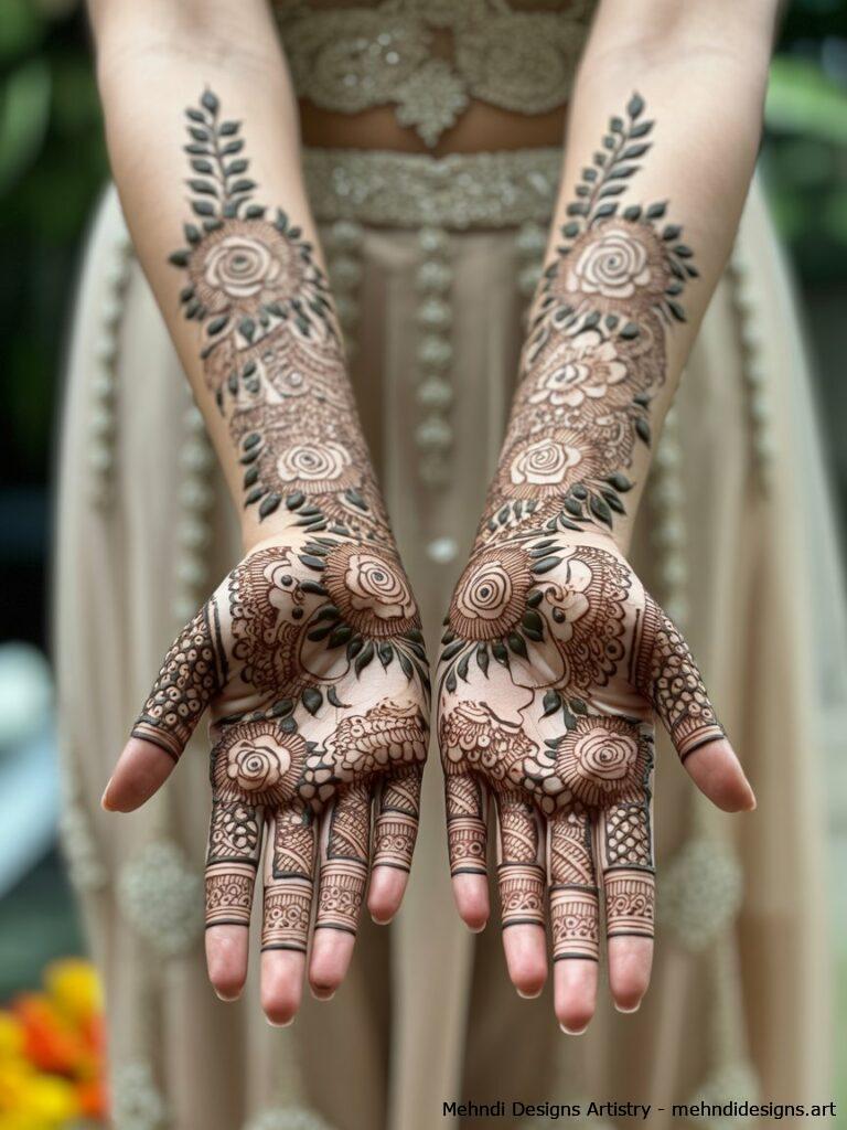 Traditional Floral Mehndi Design 2