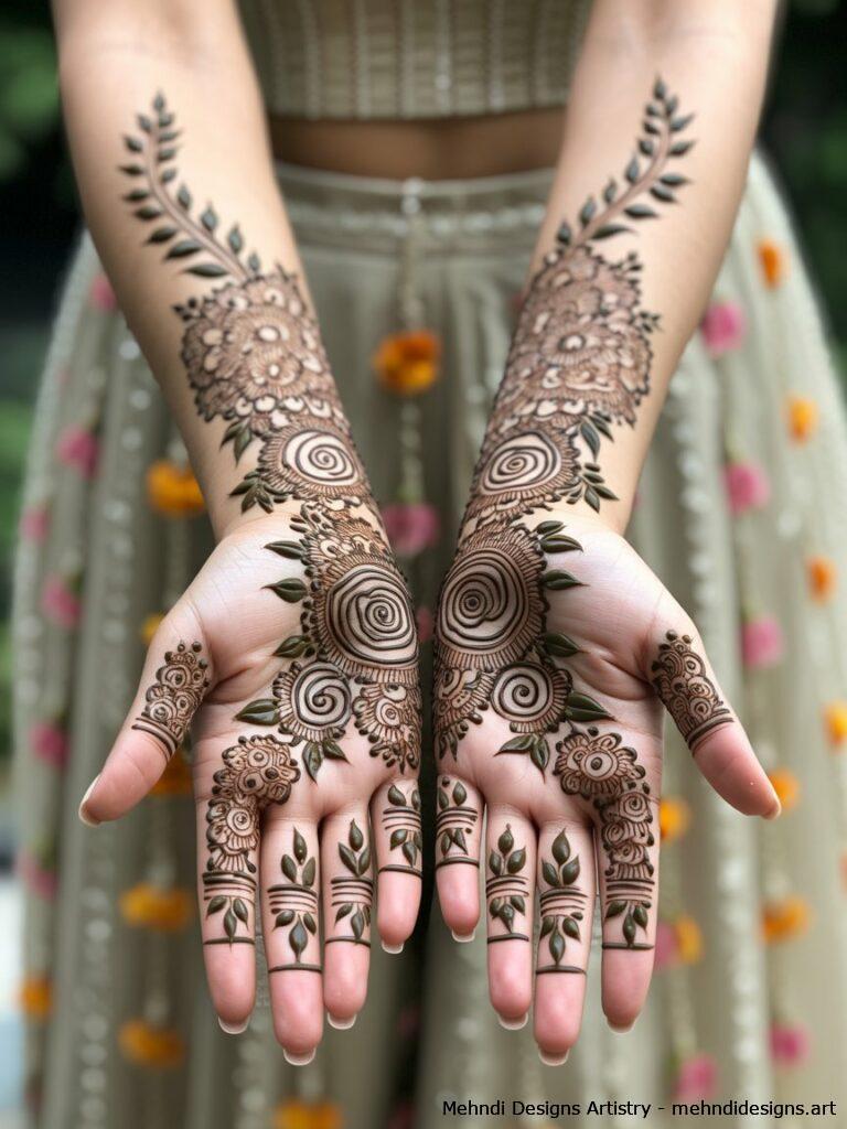 Traditional Floral Mehndi Design 3