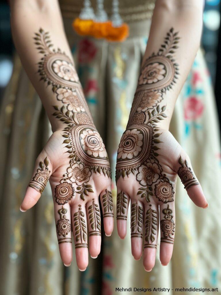 Traditional Floral Mehndi Design 4