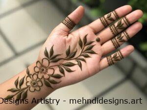 easy front hand simple mehndi design
