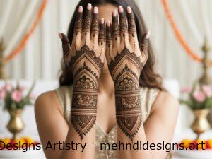 stylish full hand mehndi design