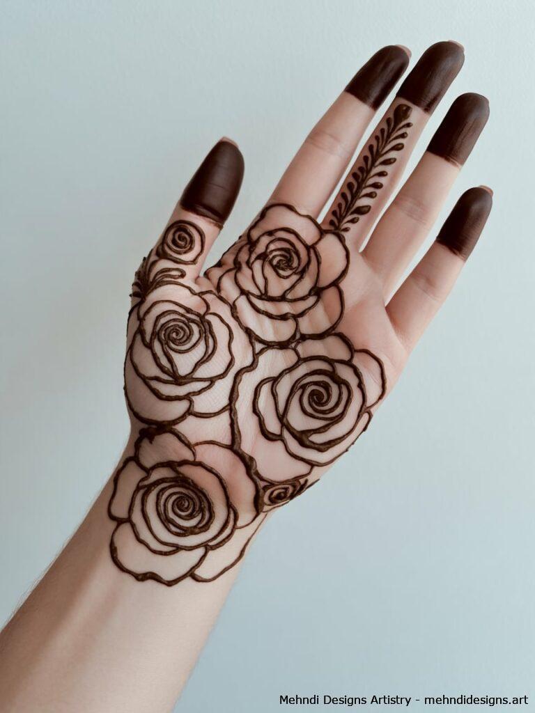 Bold Roses with Shaded Fill 1