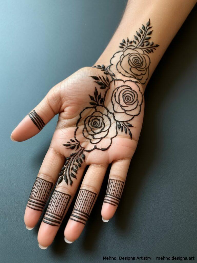 Bold Roses with Shaded Fill 2