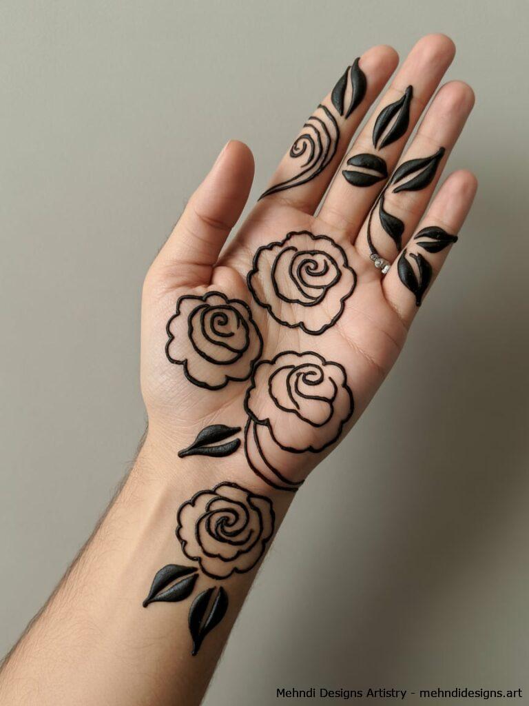 Bold Roses with Shaded Fill 4