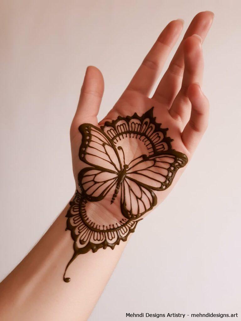 Butterfly Mandala Mehndi Design 3