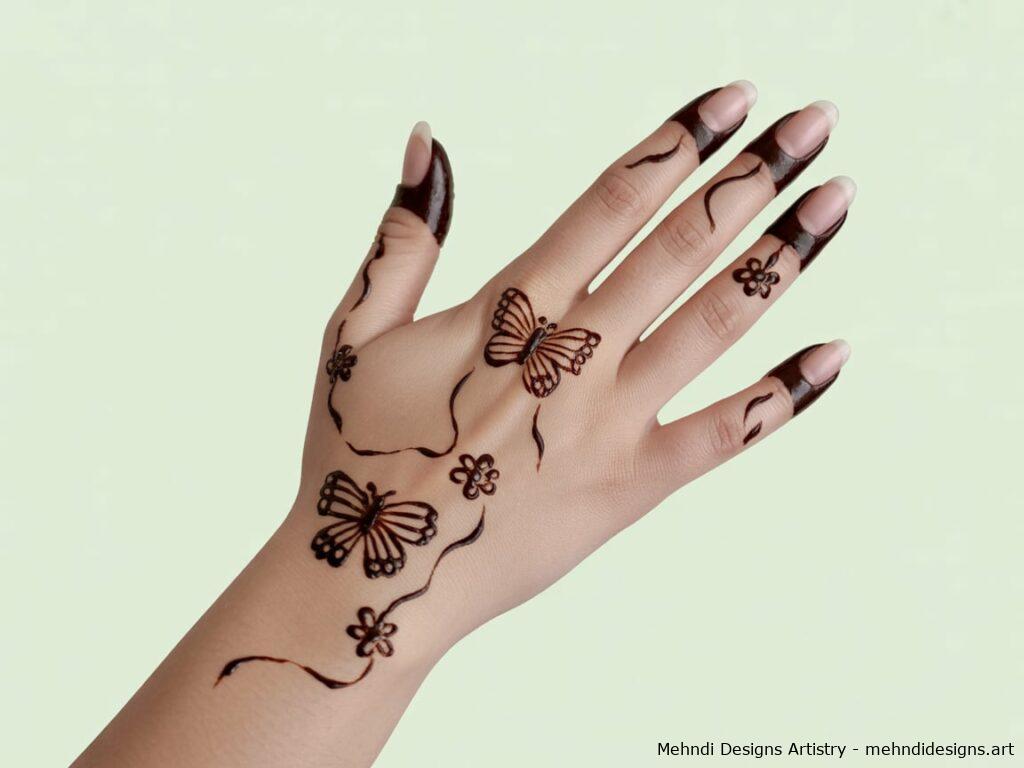 Butterfly mehndi design