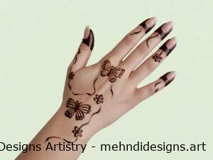 Butterfly mehndi design