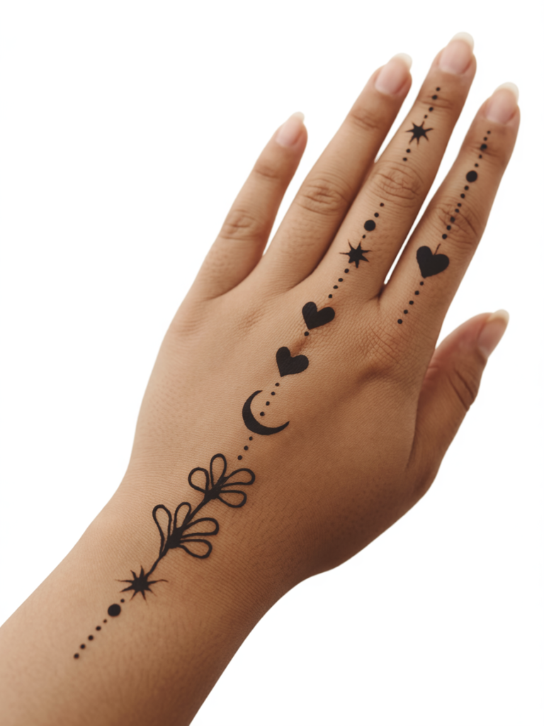 Cute Symbols Hearts Moons Stars 1