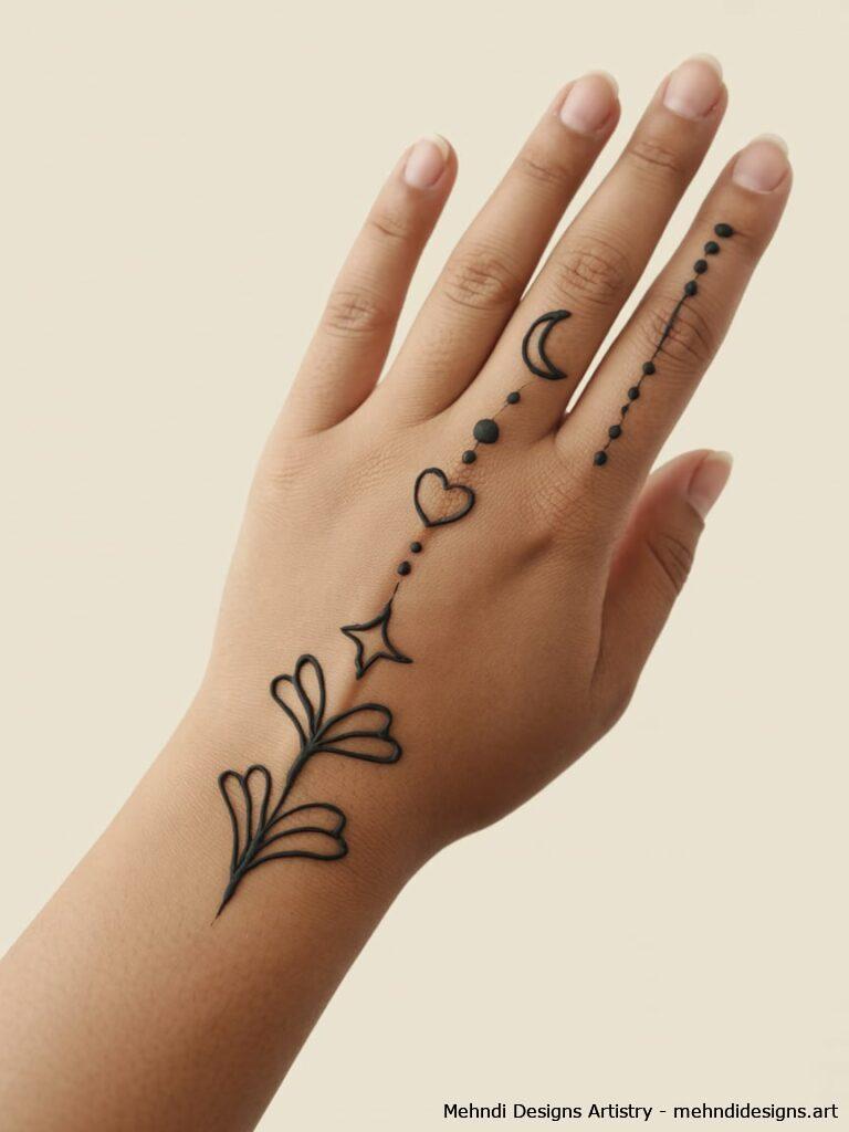 Cute Symbols Hearts Moons Stars 4