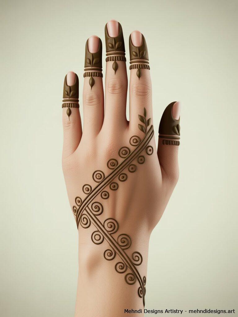 Diagonal Arabic Swirl 4