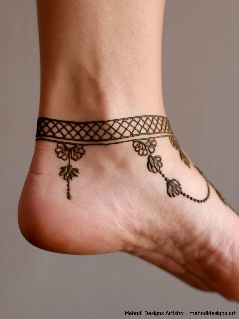 Foot Anklet Mehndi 1