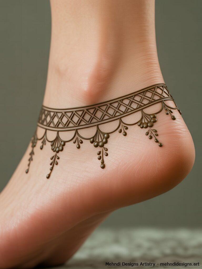 Foot Anklet Mehndi 2