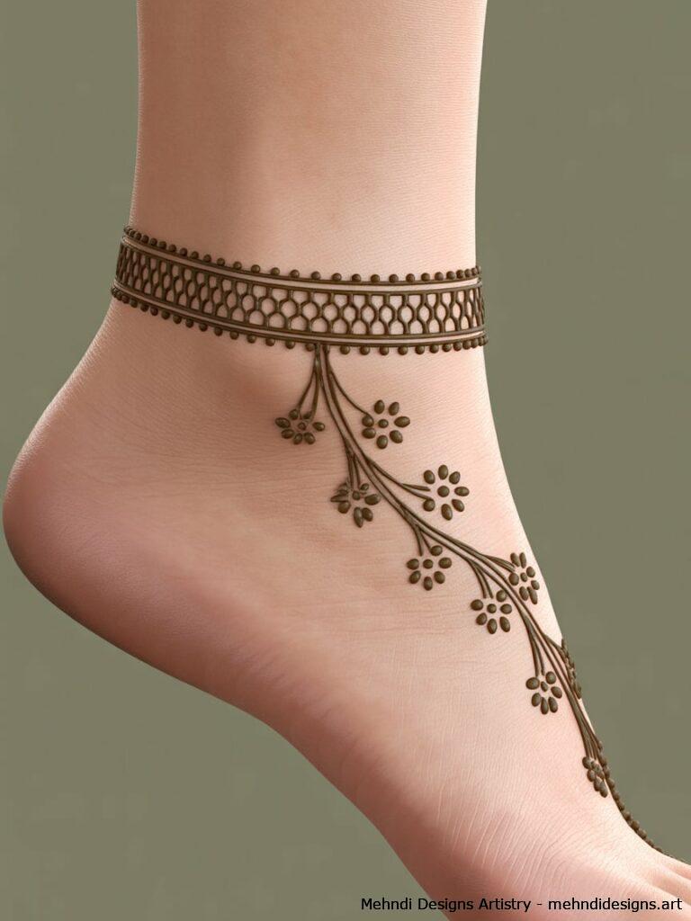Foot Anklet Mehndi 3