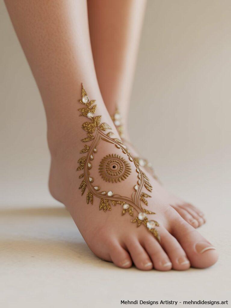 Glitter Embellished Mehndi 4