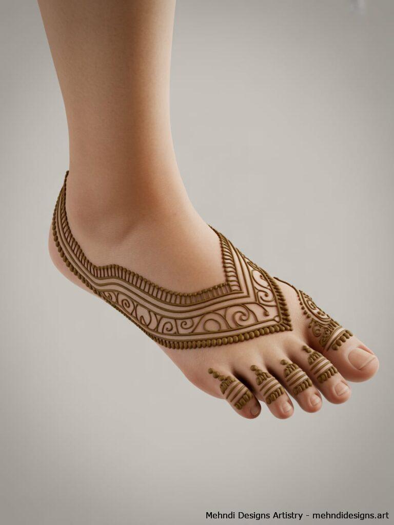 Half Foot Mehndi 1