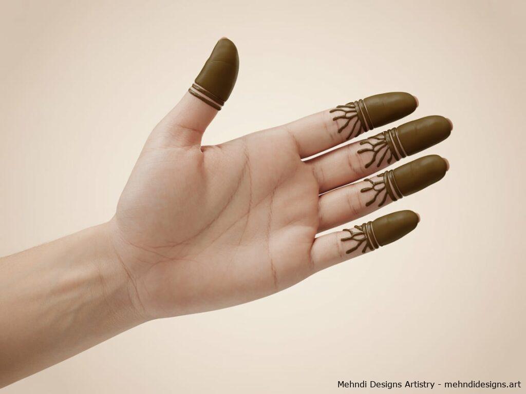 Simple Finger Mehndi Design