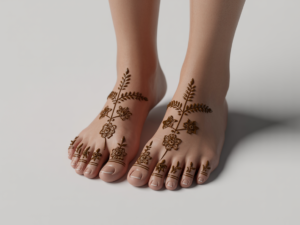 Simple Mehndi Designs for Feet