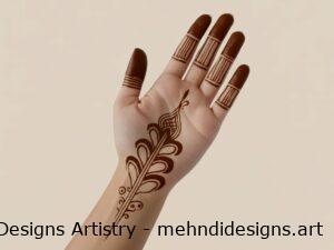 stylish front hand mehndi design